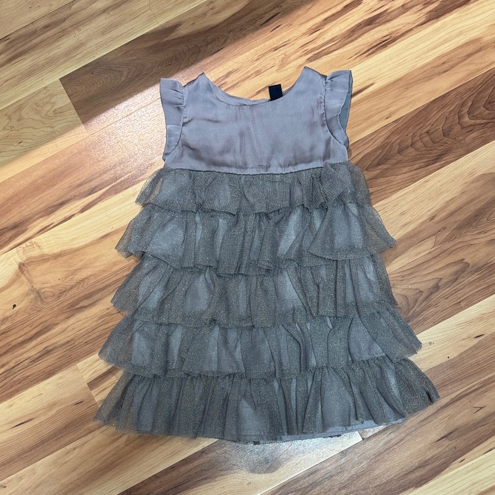 GAP Elegant Gray Layered Kids Dress